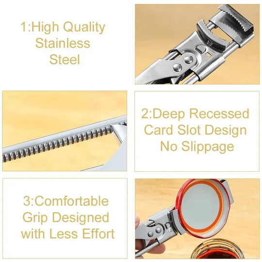 Adjustable Stainless Steel Bottle Opener | Non-Slip Design | New Kitchen Gadget