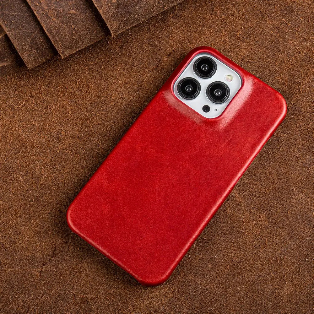Luxurious, Handmade Genuine Cowhide Leather Case for iPhone