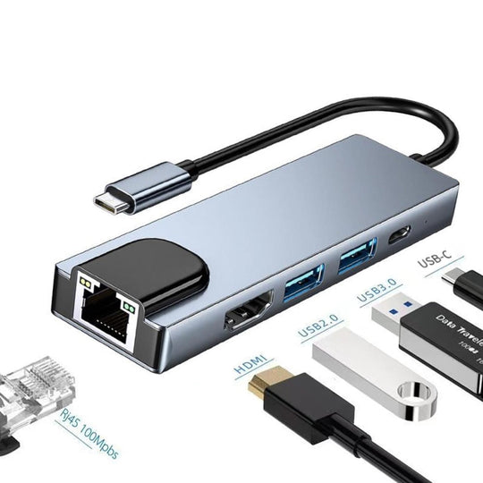 Thunderbolt 3 USB-C Hub with HDMI, PD, SD/TF for MacBook Air M1 and iPad Pro