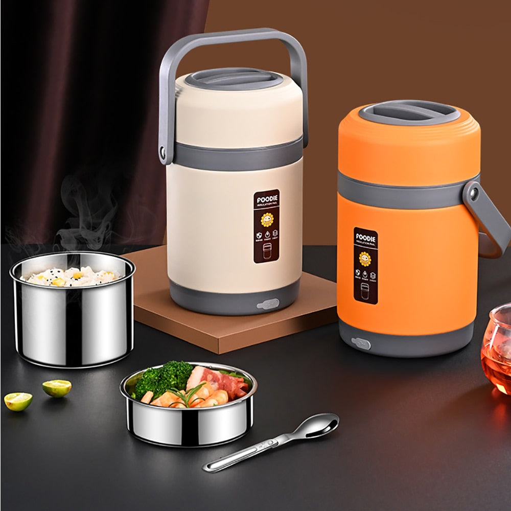 USB Heated Lunch Box | 304 Stainless Steel Portable Food Warmer