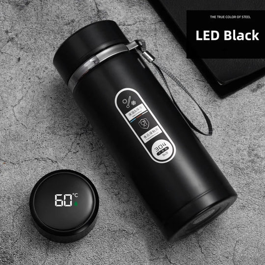 800ml-1L Stainless Steel Thermos – Portable Vacuum Flask with LED Temperature Display