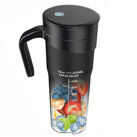 Portable Juicer - Rechargeable Mini Mixer with 6 Sharp Blades for Shakes and Smoothies