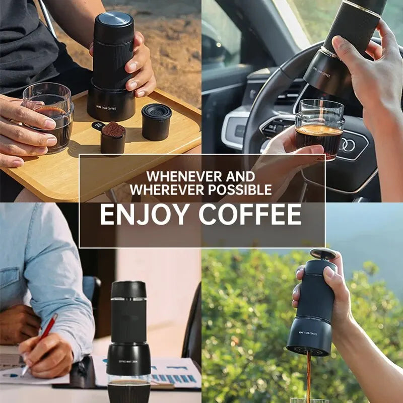 Portable Coffee Machine 18 Bar, Hand Pressure Operation, Compact Extraction for Outdoor Camping and Travel