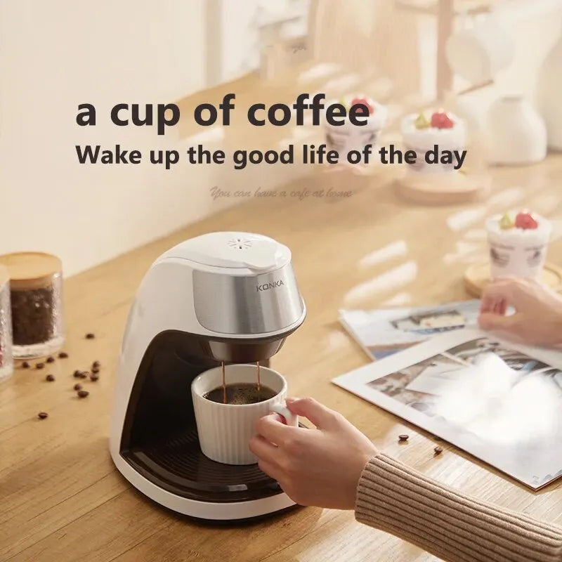 2-in-1 Coffee and Tea Machine, Multiple Drops, Quick Heating for Office and Home, 220 V, Easy to Use