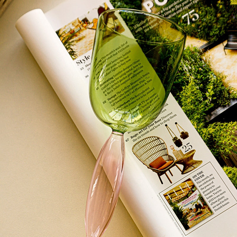 3-Colour Borosilicate Glass Wine Glass