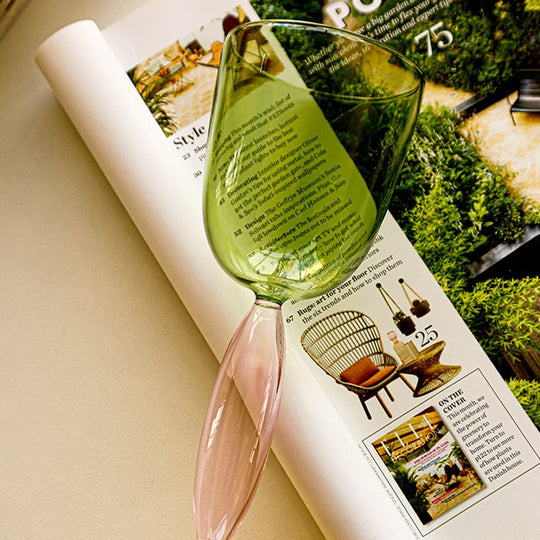 3-Colour Borosilicate Glass Wine Glass