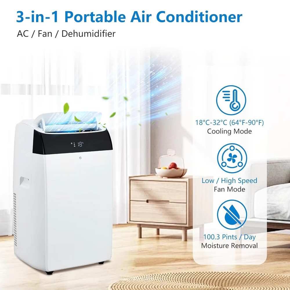 Portable Air Conditioner - Cooling Function - Dehumidifier Feature