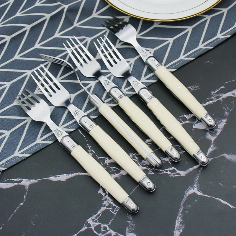 Ivory Elegance – Luxury Laguiole Cutlery Set with Timeless Style