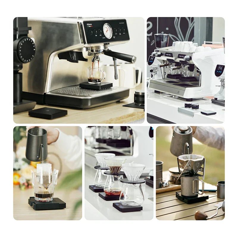 Tiny/Tiny2s Espresso Coffee Kitchen Scale, Mini Smart Timer, USB, 2 kg/0.1 g/oz/ml, Free Shipping, Perfect Gift for Men and Women
