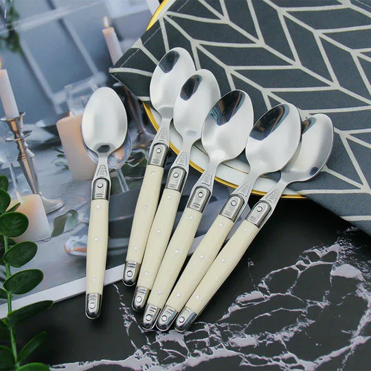 Ivory Elegance – Luxury Laguiole Cutlery Set with Timeless Style
