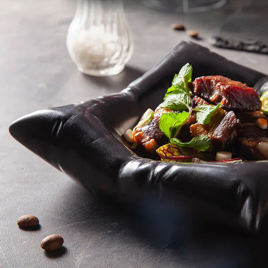 Ceramic Artistic Pillow-Shaped Food Plate