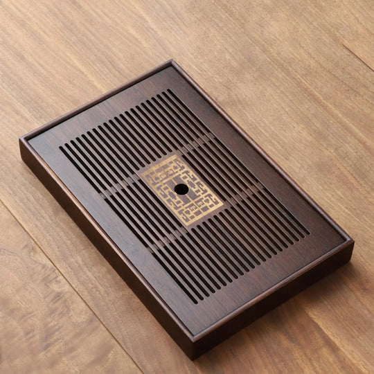 Chinese Tea Tray with Water Storage Box - Durable Simple Drainage Plate for Tea Serving in Teahouse, Home, or Office