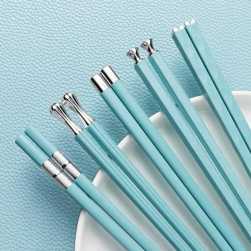 Luxurious Chopstick Set with Refined Designs (5 Pairs)