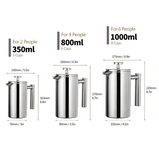 Stainless Steel French Press Coffee Maker
