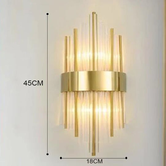 Elegant LED Wall Lamp in Gold
