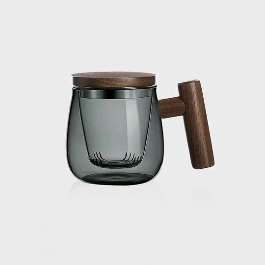 Ultramodern Glass Tea Cup with Filter and Lid