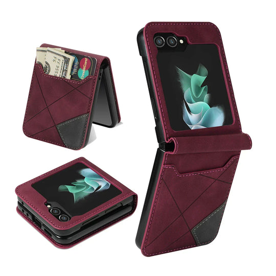 Leather Wallet Case for Flip Series Smartphones