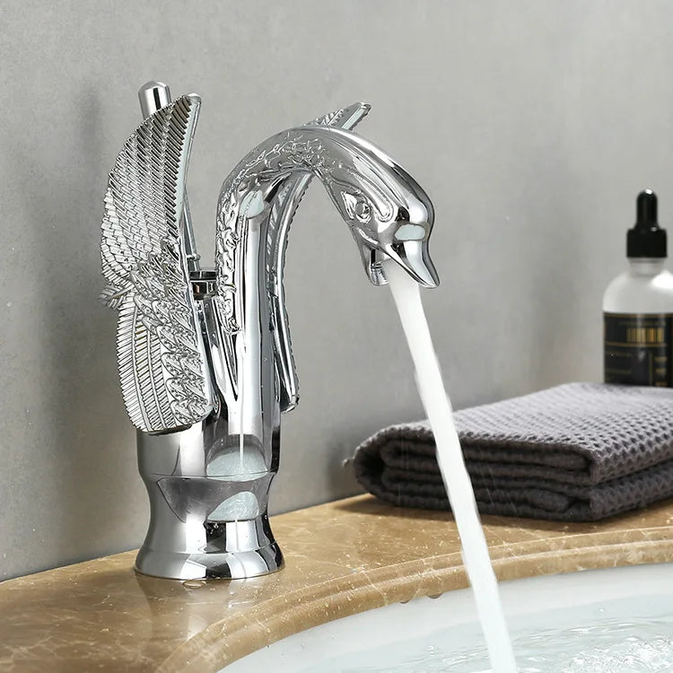 Single Handle Golden Basin Faucet