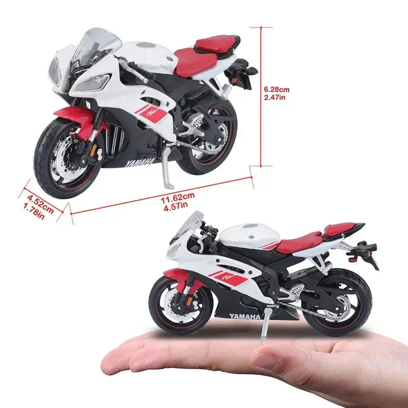 1:18 Scale Alloy Roller Sportbike Figures Diecasts Kids Toy Motorcycle Racing Model Replicas Collector's Gift for Boys