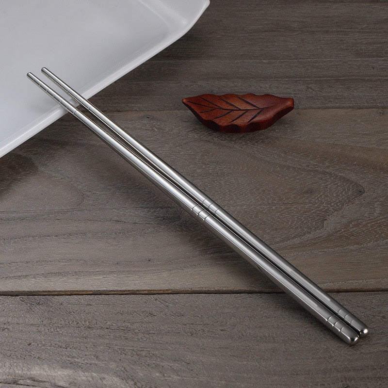 Elegant Stainless Steel Chopsticks - Set of 5 Pairs