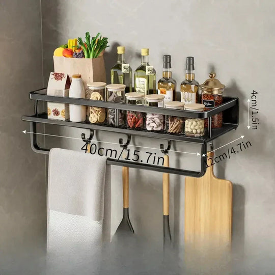 Elegant Wall Shelf for an Organized Kitchen