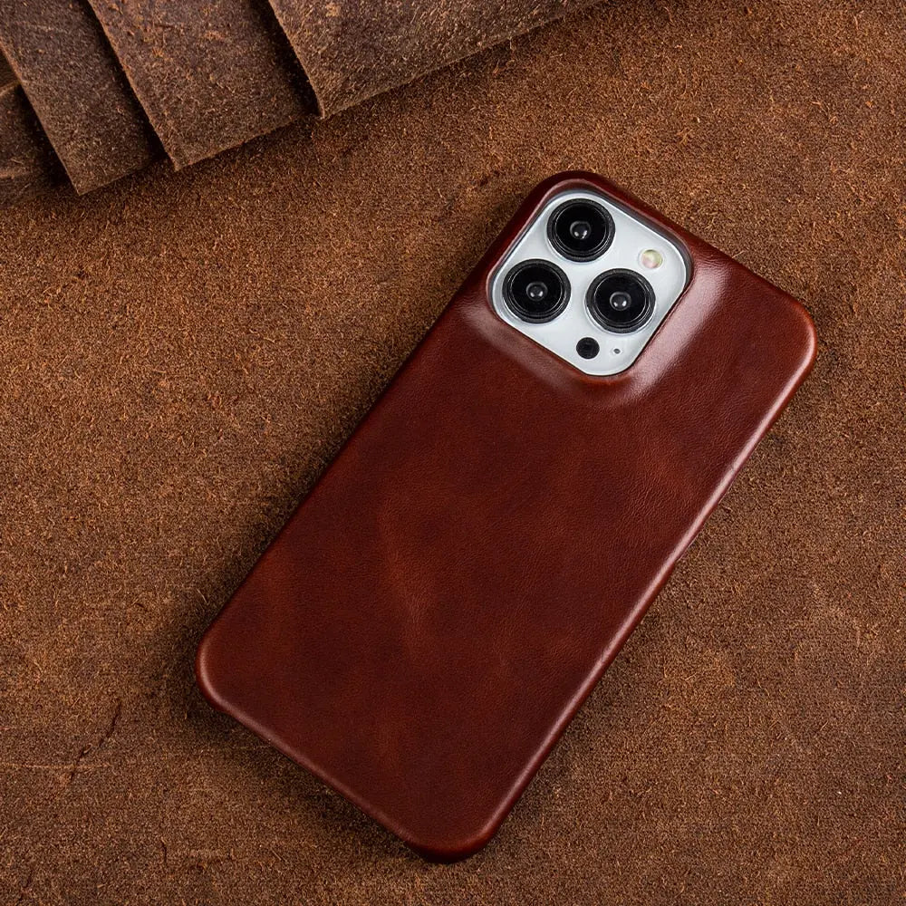 Luxurious, Handmade Genuine Cowhide Leather Case for iPhone