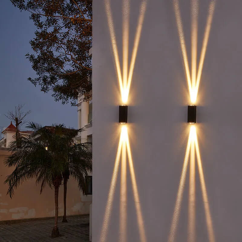 Modern Waterproof LED Outdoor Wall Light | Rectangular Up/Down Aluminium Fixture