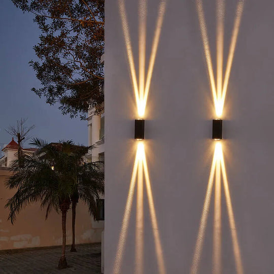 Modern Waterproof LED Outdoor Wall Light | Rectangular Up/Down Aluminium Fixture