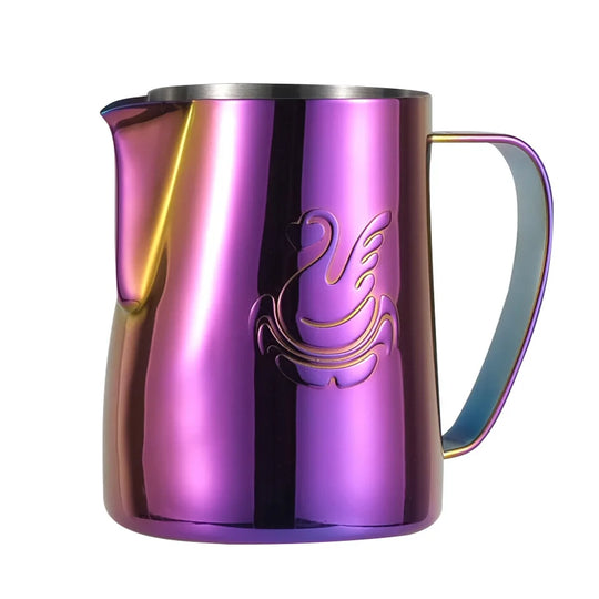 600ml Stainless Steel Coffee Pot Milk Frother Cup Cream Maker Espresso Latte Art Tool - Elegant Swan Design