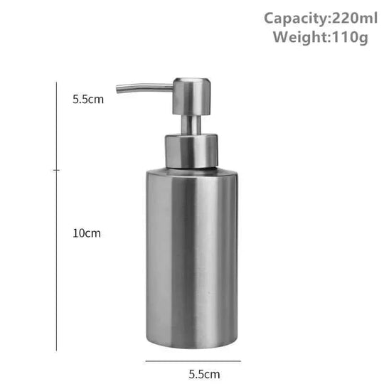Elegant Stainless Steel Hand Pump Soap Dispenser - Available in 250ml, 350ml, and 550ml