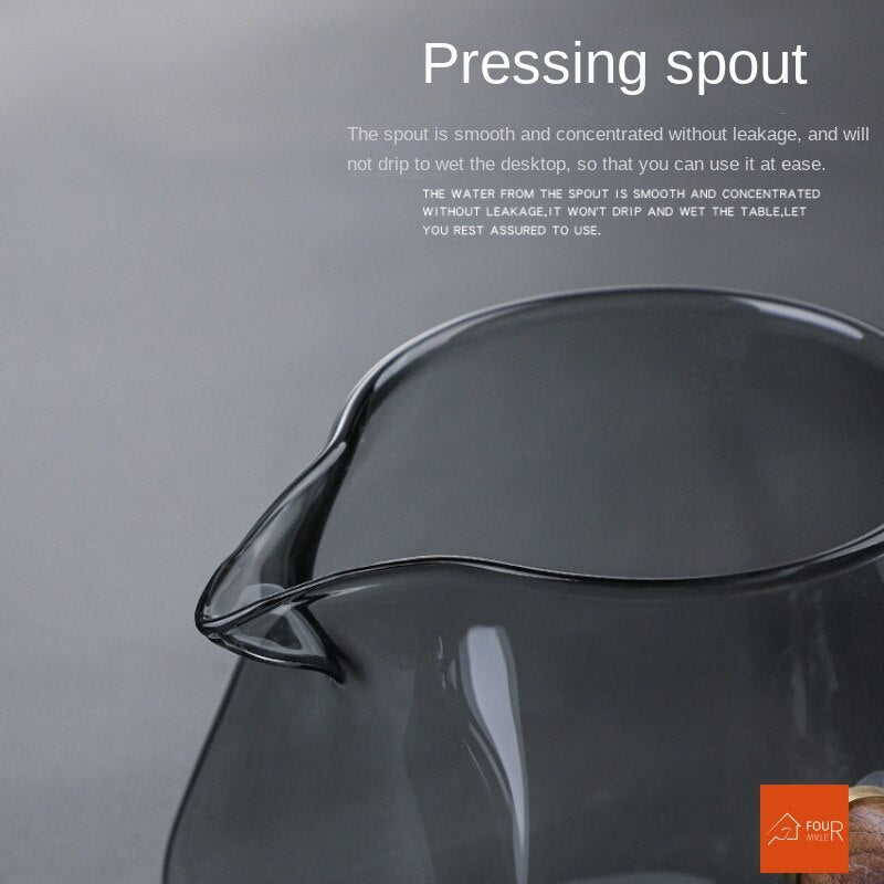 Japanese Glass Teapot with Wooden Handle - Boiling Teapot, Electric Ceramic Stove, High-Quality Tea Maker, Heat-Resistant 700 ml Tea Set