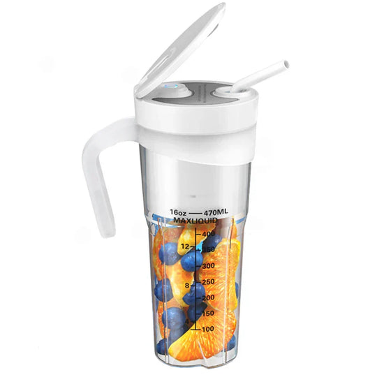 Portable Juicer - Rechargeable Mini Mixer with 6 Sharp Blades for Shakes and Smoothies