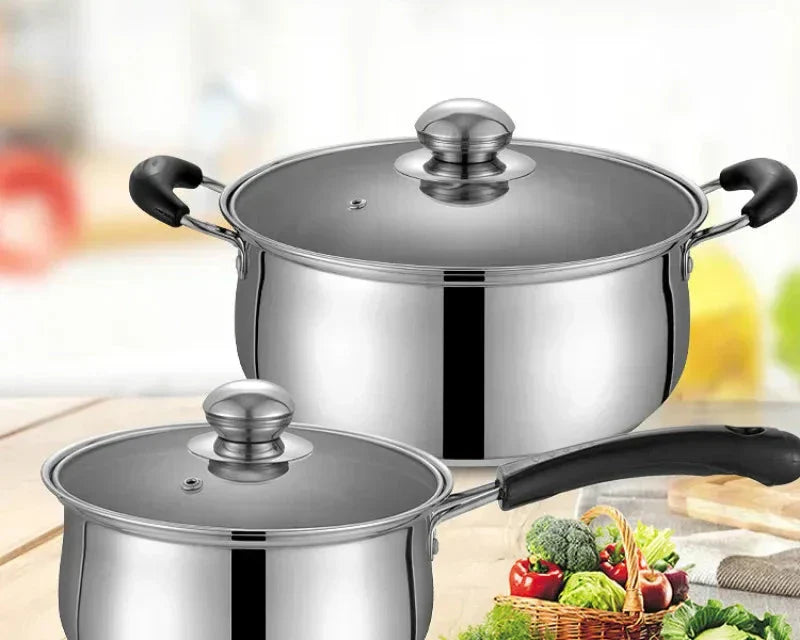 3-Piece Stainless Steel Cookware Set