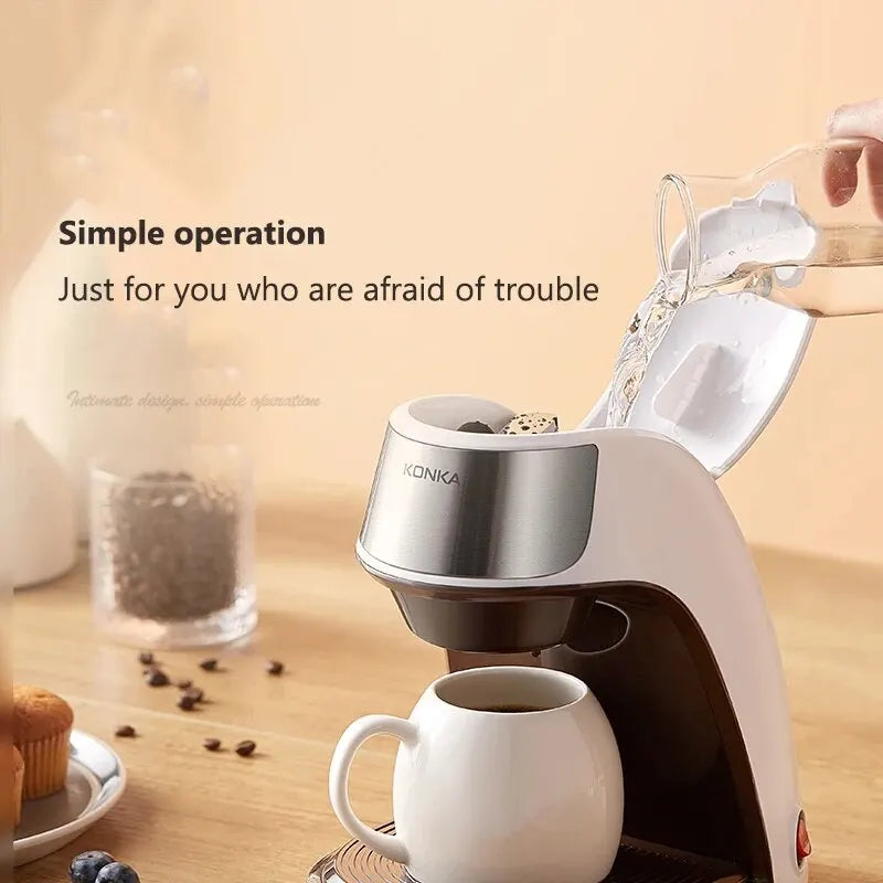 2-in-1 Coffee and Tea Machine, Multiple Drops, Quick Heating for Office and Home, 220 V, Easy to Use