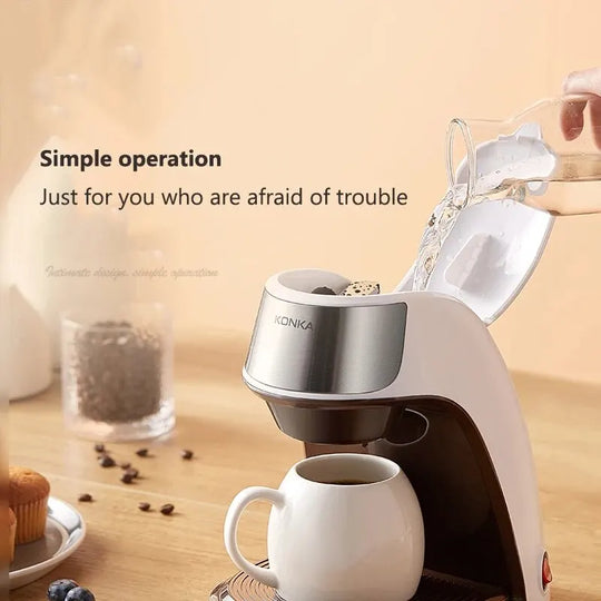 2-in-1 Coffee and Tea Machine, Multiple Drops, Quick Heating for Office and Home, 220 V, Easy to Use