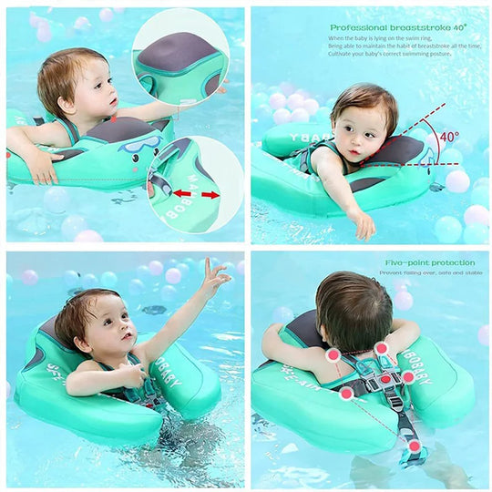 Non-Inflatable Baby Swim Ring Seat - Pool Toy for Boys and Girls - Fun Accessories for Safe Water Play