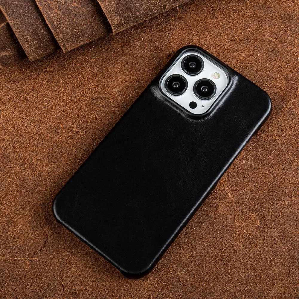 Luxurious, Handmade Genuine Cowhide Leather Case for iPhone