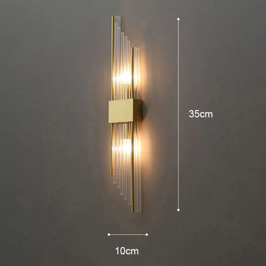 Elegant LED Wall Lamp in Gold
