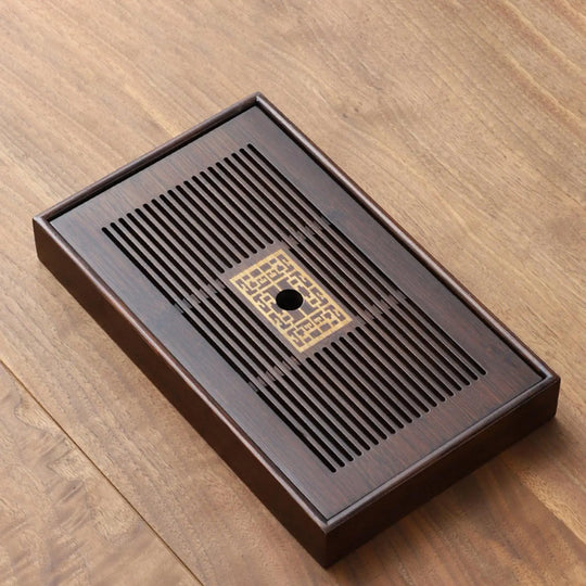 Chinese Tea Tray with Water Storage Box - Durable Simple Drainage Plate for Tea Serving in Teahouse, Home, or Office
