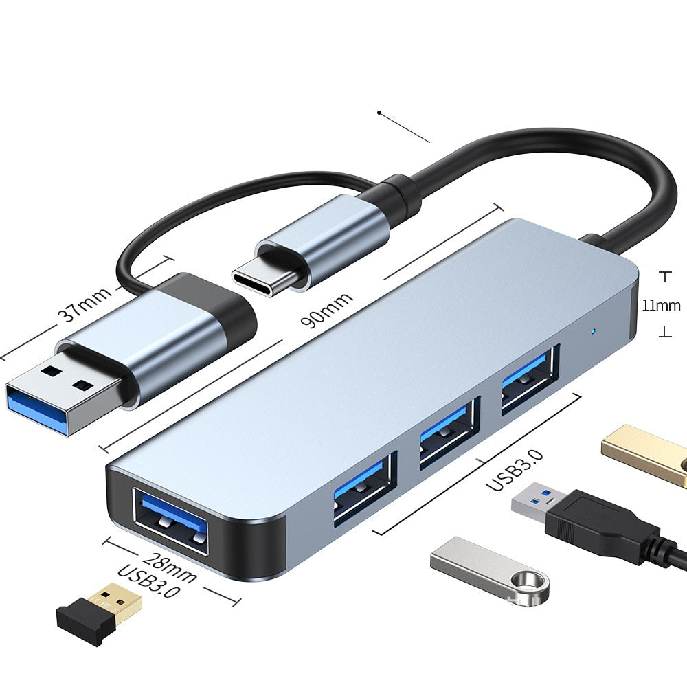 Thunderbolt 3 USB-C Hub with HDMI, PD, SD/TF for MacBook Air M1 and iPad Pro