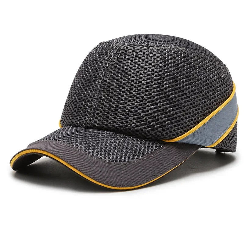 Red Safety Bump Cap - Helmet with Hard ABS Inner Core for Head Protection at Home, Work, and Factory