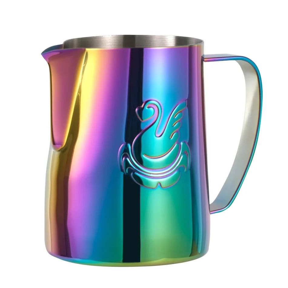 600ml Stainless Steel Coffee Pot Milk Frother Cup Cream Maker Espresso Latte Art Tool - Elegant Swan Design