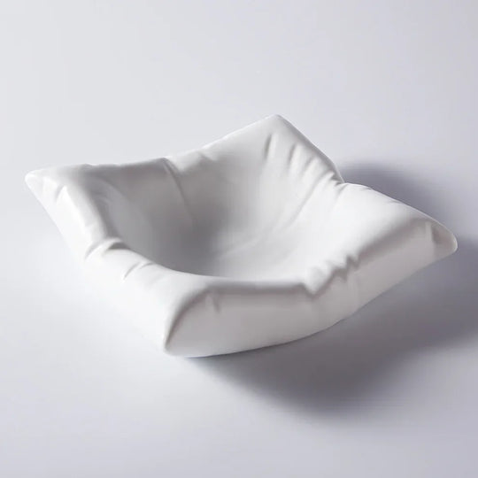 Ceramic Artistic Pillow-Shaped Food Plate