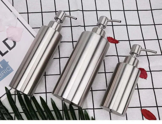 Elegant Stainless Steel Hand Pump Soap Dispenser - Available in 250ml, 350ml, and 550ml