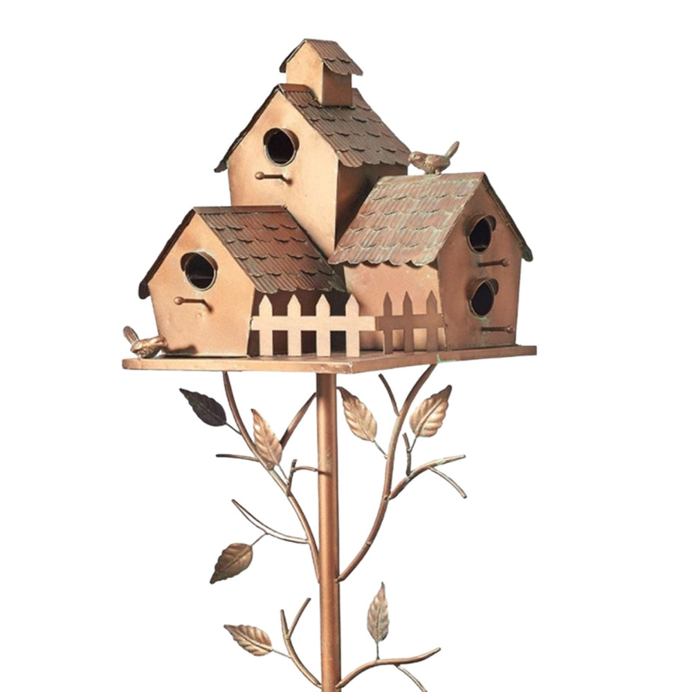 Metal Art Birdhouse Garden Stake