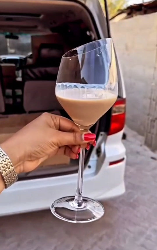 6-Piece Set of Angled Large Wine Glasses