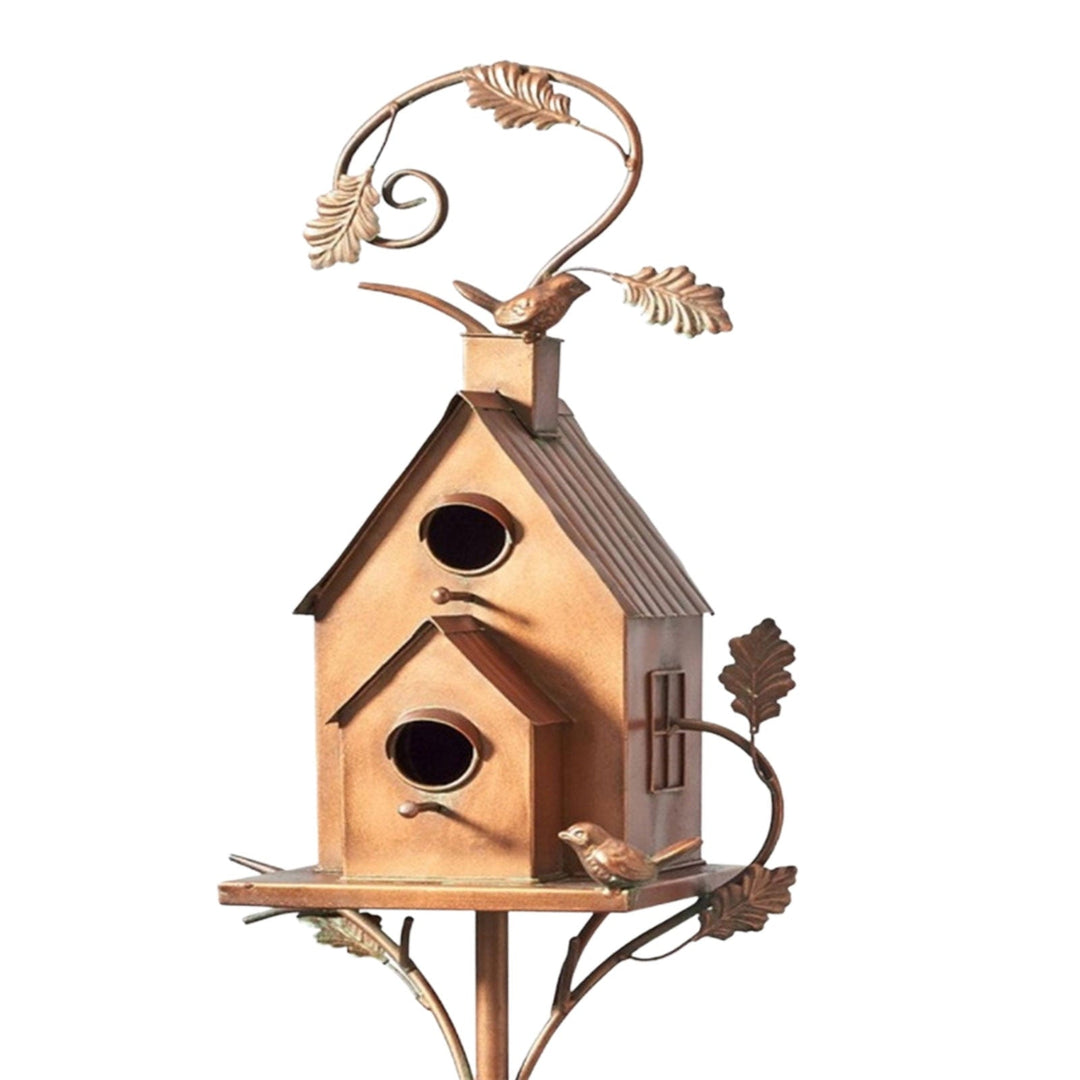 Metal Art Birdhouse Garden Stake
