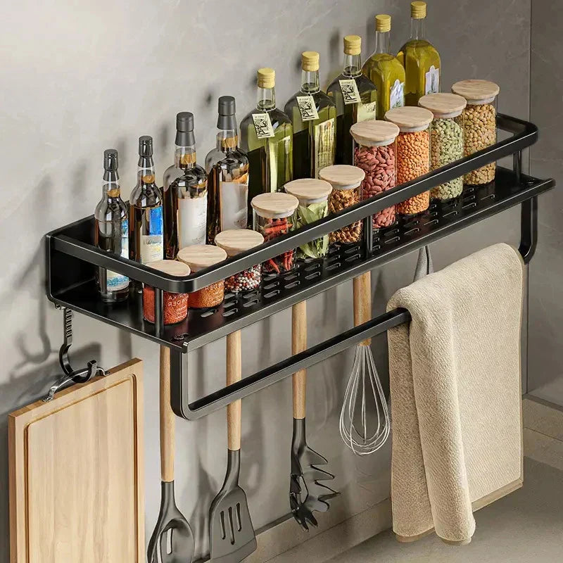 Elegant Wall Shelf for an Organized Kitchen