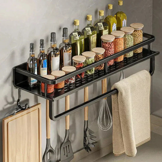 Elegant Wall Shelf for an Organized Kitchen