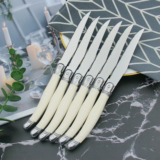 Ivory Elegance – Luxury Laguiole Cutlery Set with Timeless Style